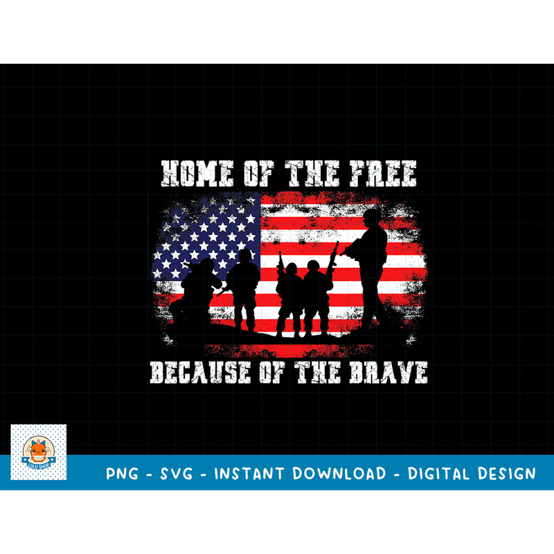 Home Of The Free Because Of The Brave American Flag T-Shirt copy.jpg