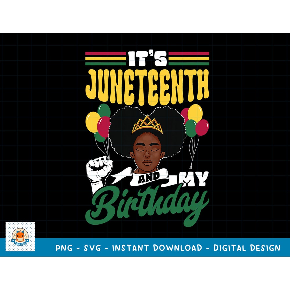 It's Juneteenth And My Birthday 1865 American African Black T-Shirt copy.jpg