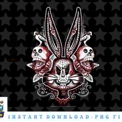 looney tunes bugs bunny red sugar skull png, sublimation, digital download