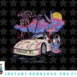 looney tunes bugs bunny sunset beach car png, sublimation, digital download
