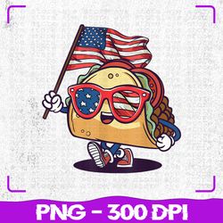 taco sunglasses american flag usa png, funny 4th of july png, 4th of july png, sublimation, png files, sublimation png