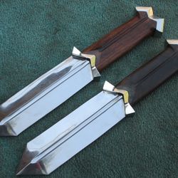 Viking Dagger Knife , Superior Lot Of 2 Custom Made D2 Steel Viking Dagger Set