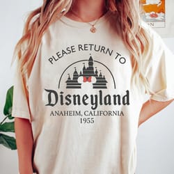 retro comfort color mickey and friends disneyland est 1955 t-shirt, magic kingdom, 2023 family vacation shirt, disney