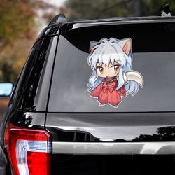 inuyasha sticker, inuyasha decal for car, manga car decal, anime sticker, manga decal, anime decal