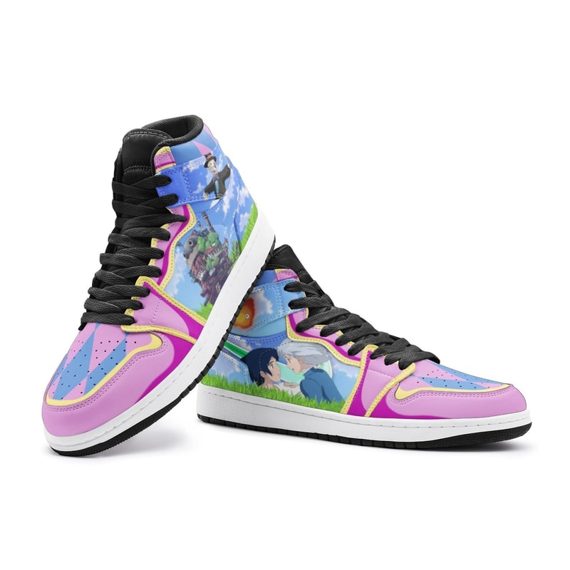 Howl and Sophie Howl Moving Castle JD1 Shoes, Howl and Sophie Howl Moving Castle Jordan 1 Shoes, Howl and Sophie Shoes