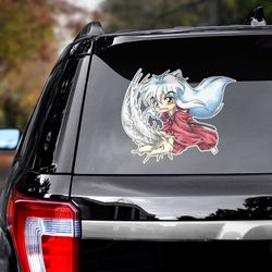 inuyasha sticker, inuyasha decal for car, manga car decal, anime decal, manga decal, anime sticker