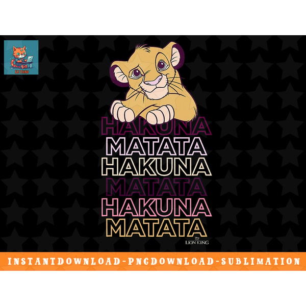 Disney Lion King Young Simba Hakuna Matata Word Stack png, s | Inspire ...