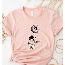 custom astronaut birthday shirt, personalized steve shirts, birthday boy shirt, birthday girl shirt, family birthday par