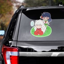 manga decal, inuyasha decal for car, manga car decal, anime decal, anime sticker, inuyasha sticker