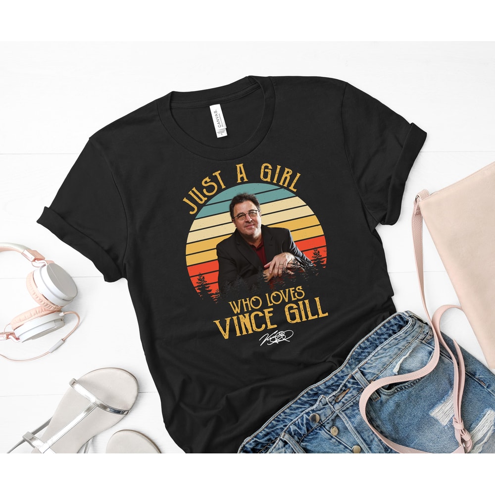 Just A Girl Who Loves Vince Gill Essential T-Shirt 9_Black_Black.jpg