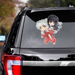 inuyasha sticker, inuyasha decal for car, manga car decal, anime sticker, japanese manga decal, anime decal