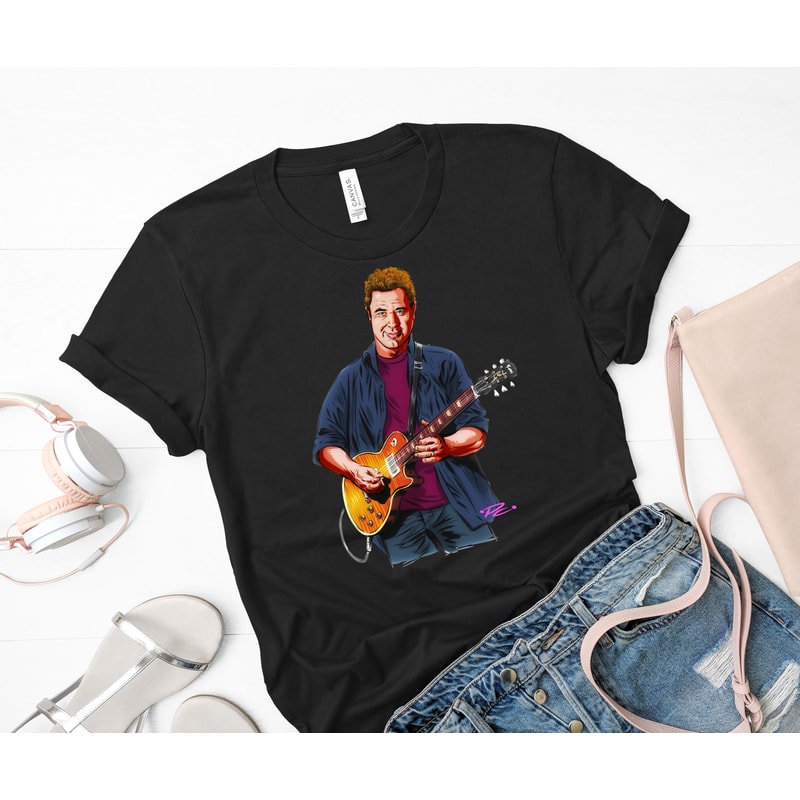Vince Gill - An illustration by Paul Cemmick Classic T-Shirt 36_Black_Black.jpg