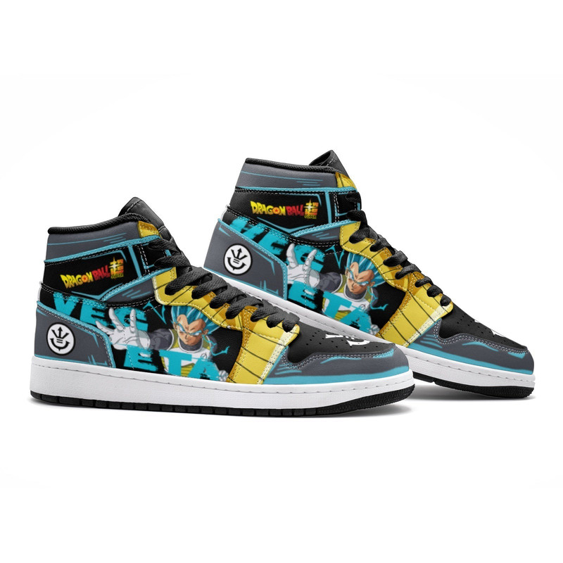Vegeta Super Saiyan Blue Dragon Ball Super JD1 Shoes, Vegeta Super Saiyan Blue Dragon Ball Super Jordan 1 Shoes,