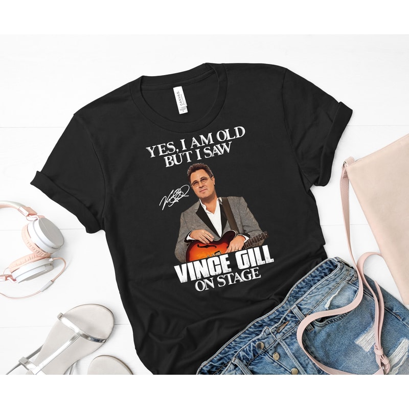 Yes I&x27;m Old But I Saw Vince Gill On Stage Essential T-Shirt 17_Black_Black.jpg