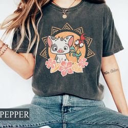 adorable hei hei and pua comfort colors, disney moana s