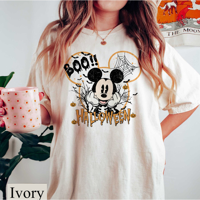 Comfort Colors Retro Disney Group Halloween Tee, Disney Family Halloween Shirt Retro, WDW Magical Castle Shirt, Disney Fall Vibes Shirt - 3.jpg