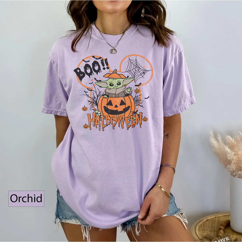 Comfort Colors Retro Disney Group Halloween Tee, Disney Family Halloween Shirt Retro, WDW Magical Castle Shirt, Disney Fall Vibes Shirt - 5.jpg