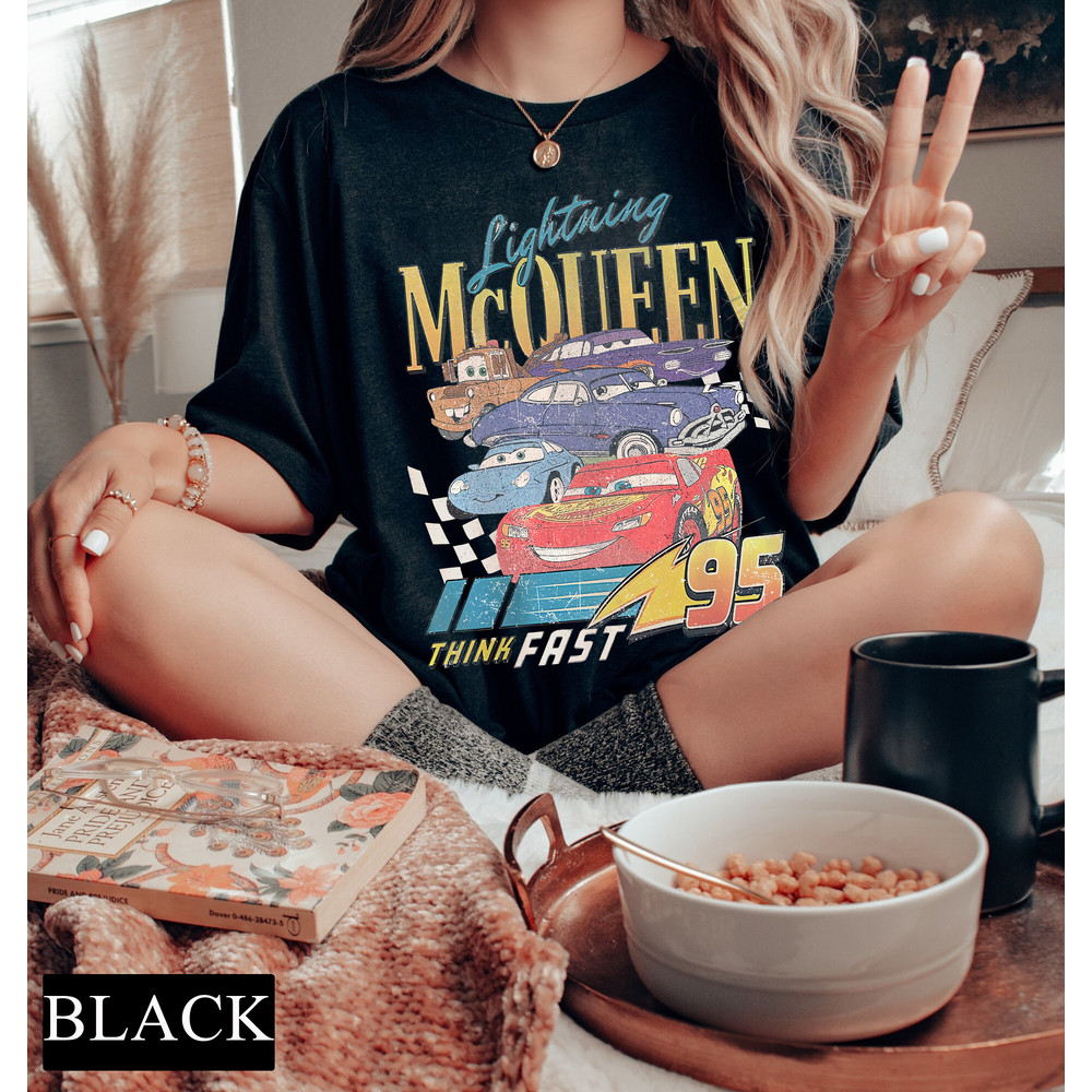 Comfort Retro Lightning McQueen Tee, Disney Cars Shirt, Cars Land Shirt, Cars Birthday Shirt, Disney Family Vacation Shirt, Gift for Friends - 3.jpg