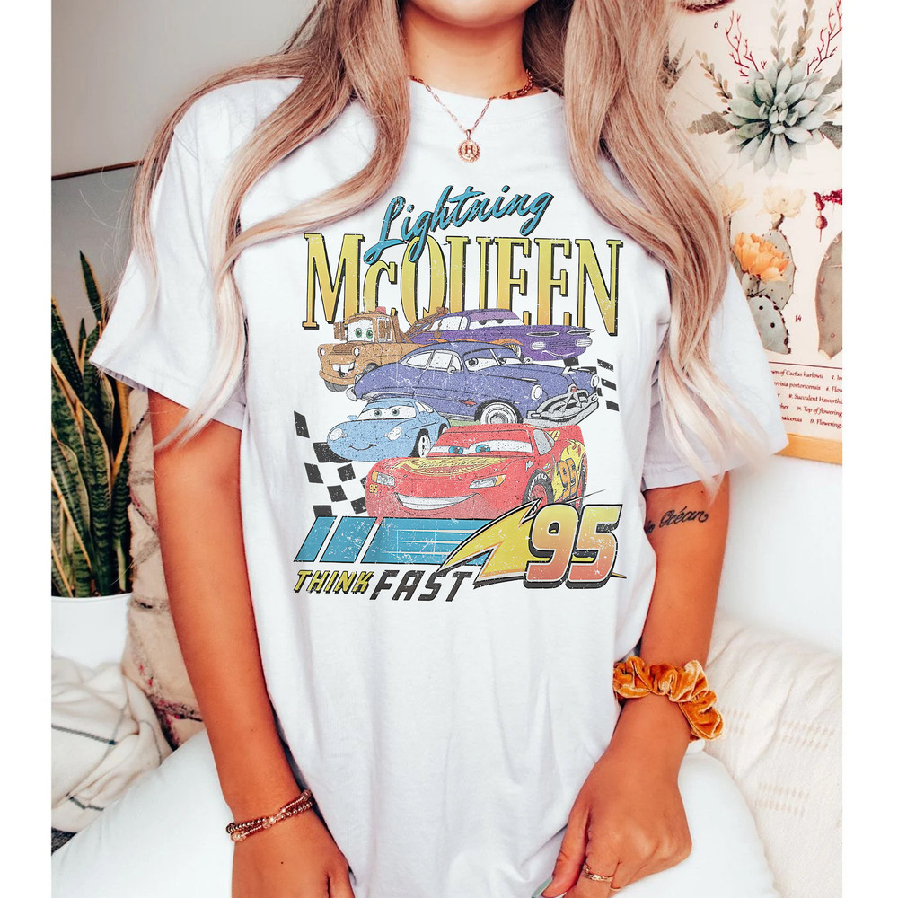 Comfort Retro Lightning McQueen Tee, Disney Cars Shirt, Cars Land Shirt, Cars Birthday Shirt, Disney Family Vacation Shirt, Gift for Friends - 4.jpg