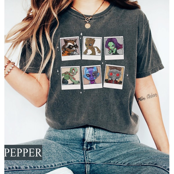 Cute Guardians of the Galaxy Comfort Tee, Cosmic Rewind Shirt, Family Trip, Friends Shirt, Star-Lord, Rocket, Gamura, Groot, Nebula, Drax - 1.jpg