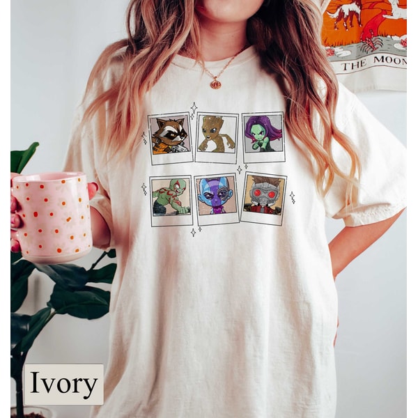 Cute Guardians of the Galaxy Comfort Tee, Cosmic Rewind Shirt, Family Trip, Friends Shirt, Star-Lord, Rocket, Gamura, Groot, Nebula, Drax - 2.jpg