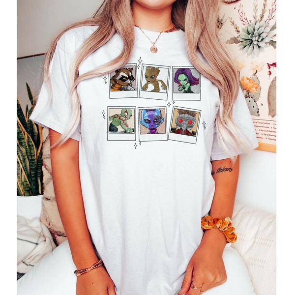 Cute Guardians of the Galaxy Comfort Tee, Cosmic Rewind Shirt, Family Trip, Friends Shirt, Star-Lord, Rocket, Gamura, Groot, Nebula, Drax - 3.jpg