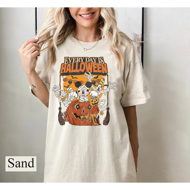 Disney Mickey and Friends Everyday is Halloween Pumpkin Spice Shirt, Retro Disney Halloween Shirt, Spooky Season Shirt, Trick or Treat Shirt - 1.jpg