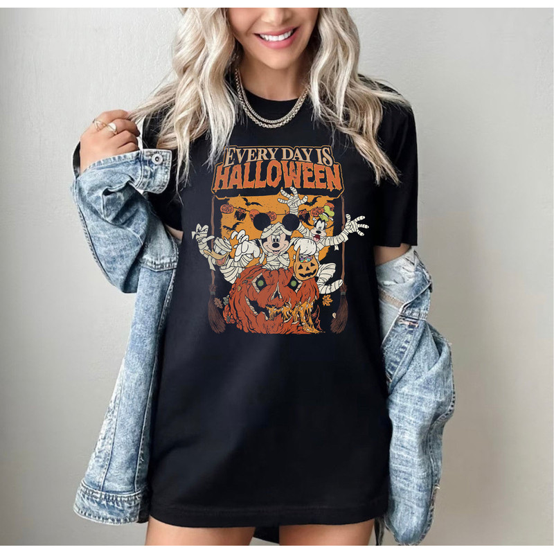 Disney Mickey and Friends Everyday is Halloween Pumpkin Spice Shirt, Retro Disney Halloween Shirt, Spooky Season Shirt, Trick or Treat Shirt - 2.jpg