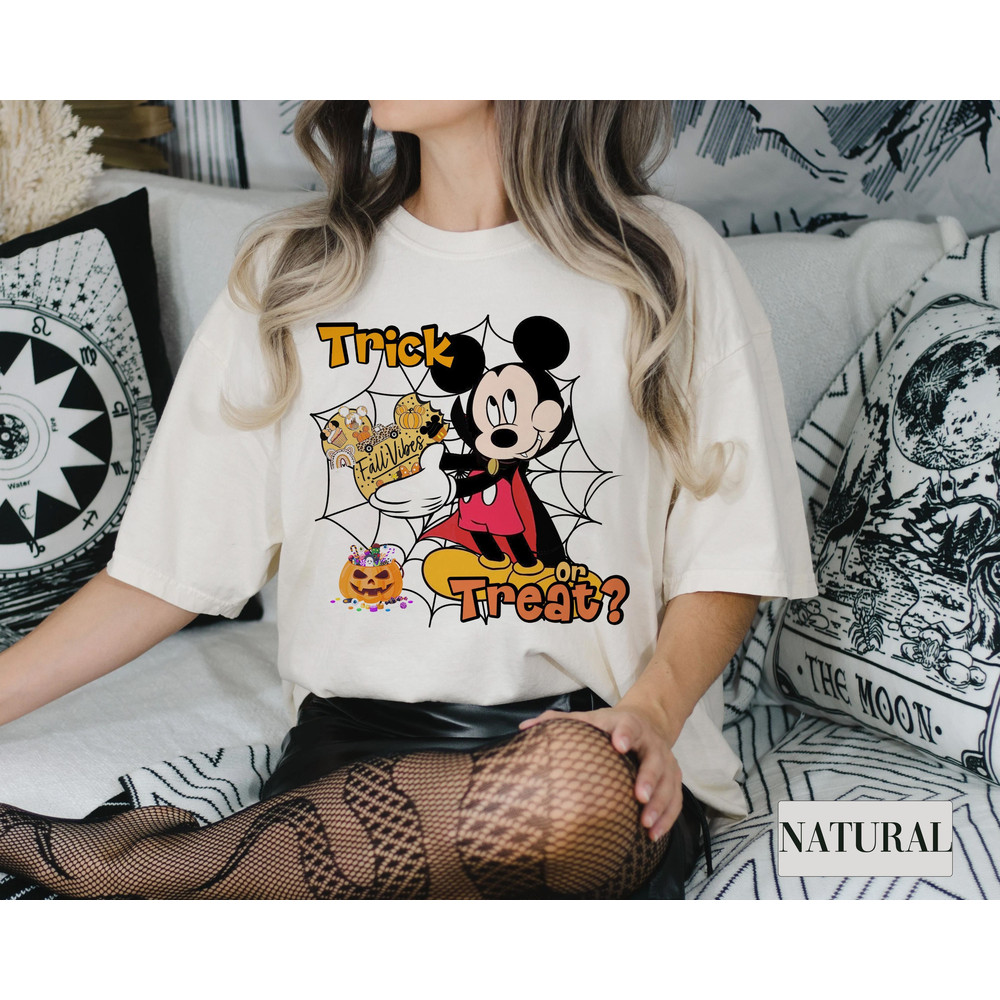 Disney Mickey Halloween Trick or Treat T-Shirt, Disney Halloween Shirt, Fall Vibes Shirt, Tis The Season Shirt, Women's Fall Tee, Friends - 1.jpg