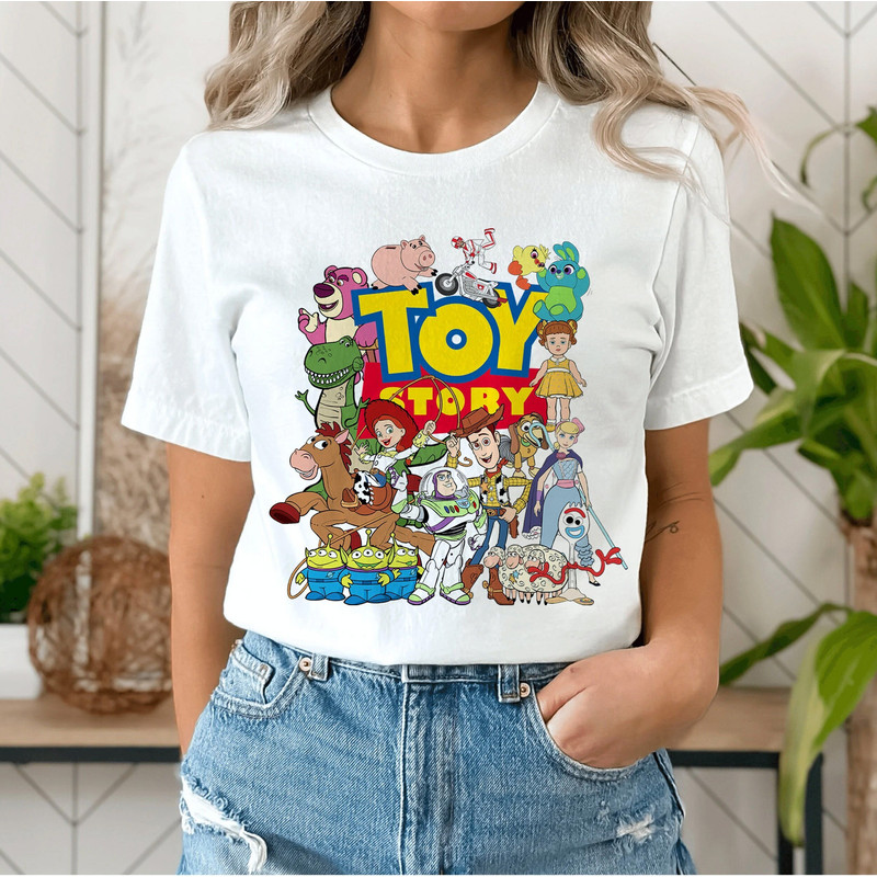 Disney Pixar Toy Story Characters Tee, WDW Magic Kingdom Shirt, Toy Story Birthday Boy Girl Gifts, Buzz Woody Aliens, Disney Family Matching - 1.jpg