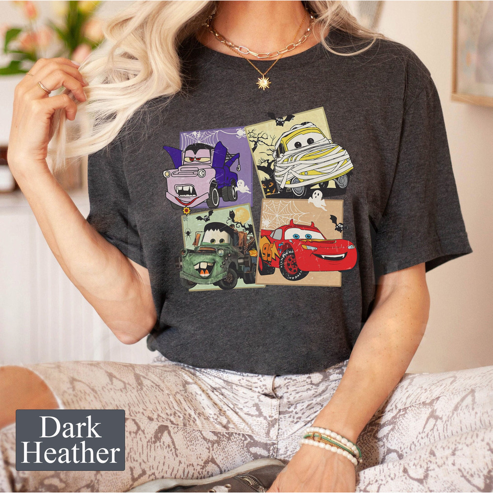 Funny Disney Pixar Cars Halloween Shirt, Lightning Mcqueen Shirt, Matter Shirt, Cars Character Halloween, Spooky Season Shirt, Disney Family - 1.jpg