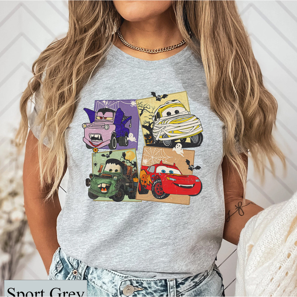 Funny Disney Pixar Cars Halloween Shirt, Lightning Mcqueen Shirt, Matter Shirt, Cars Character Halloween, Spooky Season Shirt, Disney Family - 3.jpg