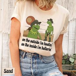funny meme kermit the frog cowboy unisex shirt, funny a