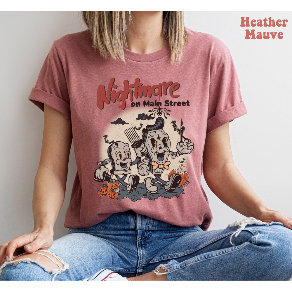 Grave Barber Halloween Pumpkin Shirt, Nightmare on Mainstreet Shirt, Vintage 90s Halloween Party Shirt, WDW Spooky Season, Trick or Treat - 3.jpg