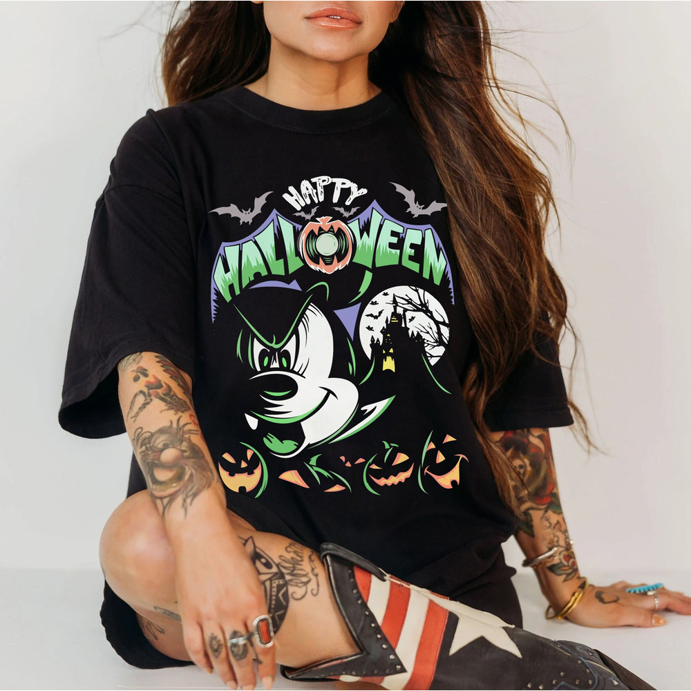 Happy Halloween Mickey Family Unisex Shirt, Disney Halloween Matching Shirt, Mickey Minnie Ears, Disney Halloween Party, Spooky Season Tee - 1.jpg