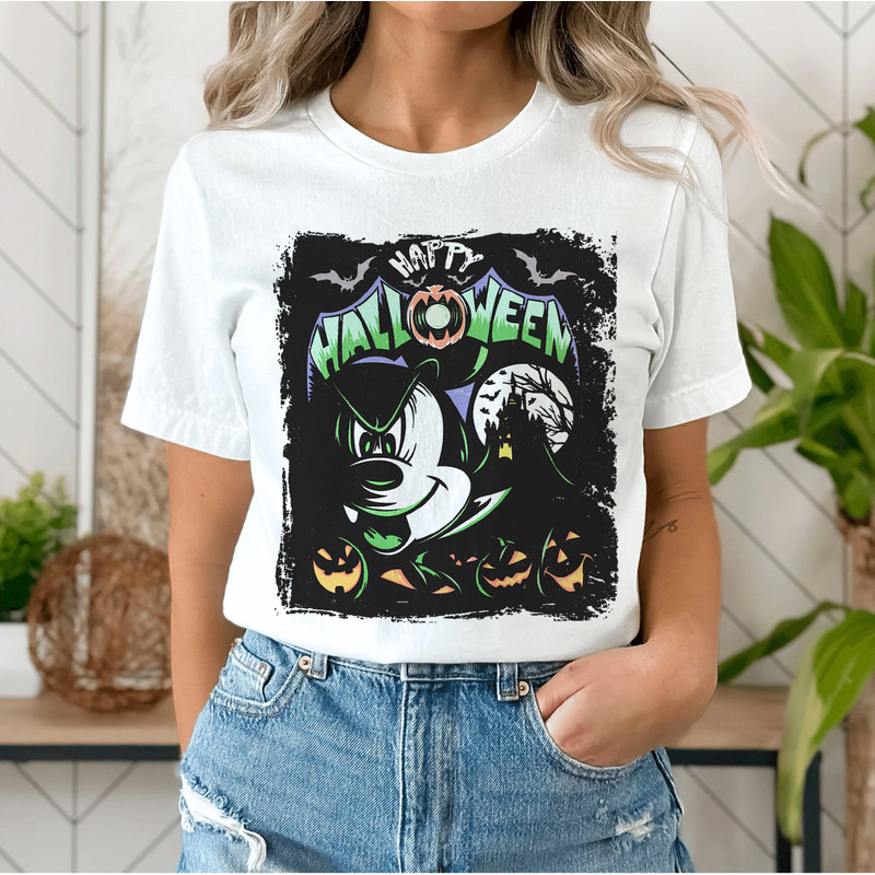 Happy Halloween Mickey Family Unisex Shirt, Disney Halloween Matching Shirt, Mickey Minnie Ears, Disney Halloween Party, Spooky Season Tee - 4.jpg