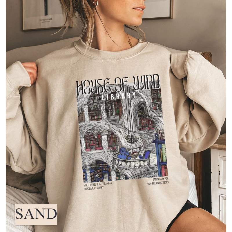 House of Wind Library Shirt, Velaris Shirt, Acorta Shirt, SJM Book Shirt, Throne of Glass Shirt, Bookish Shirt, Book Club, Reading Shirt - 1.jpg