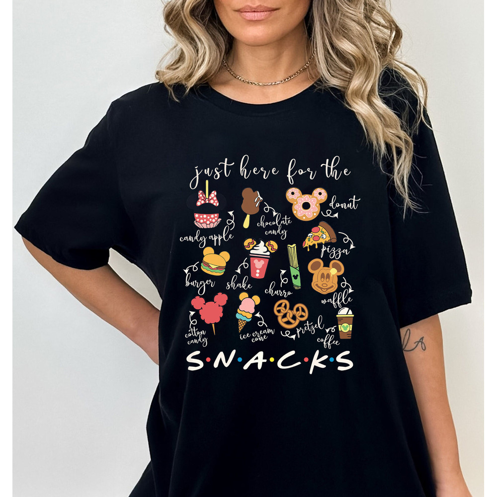 Just Here for the Snacks Tee, Disney Sweatshirt, Disney Mickey Minnie Shirt, Magical Kingdom Shirt, Disney Family Vacation, Drinks and Foods - 2.jpg