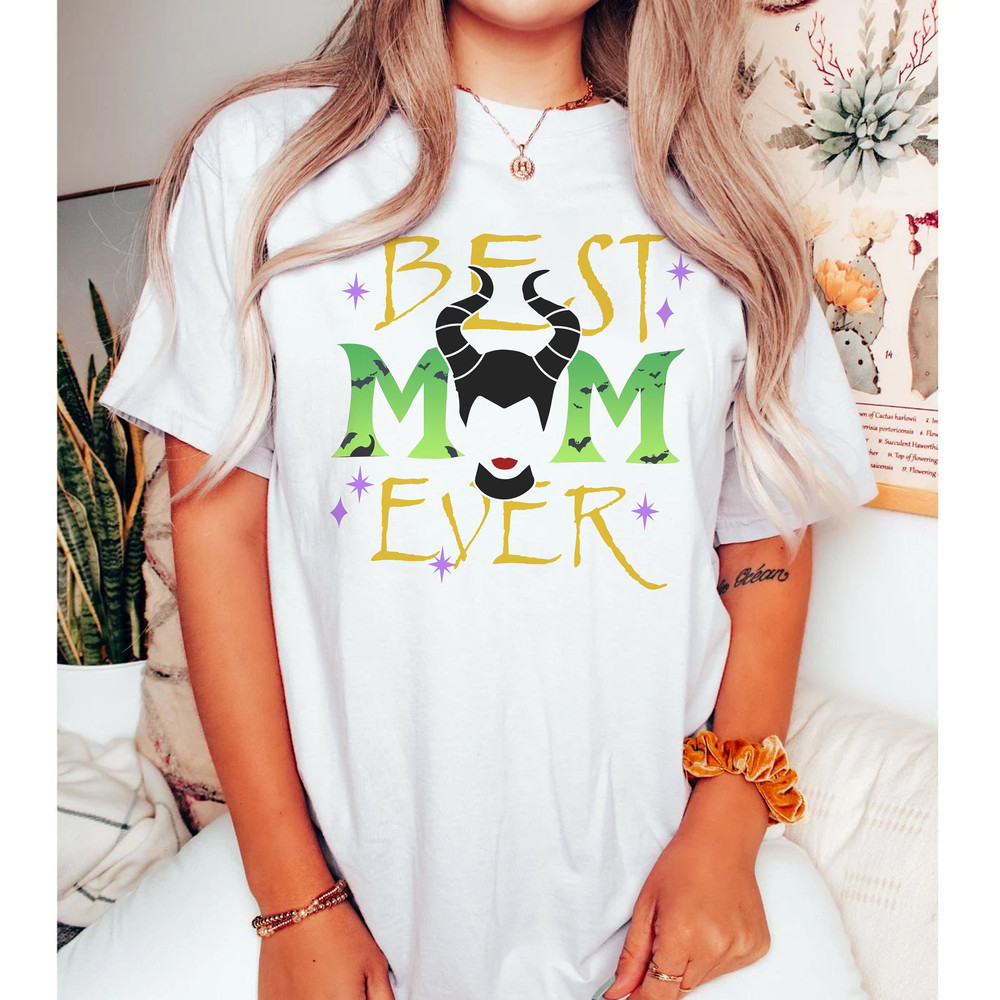 Maleficent Best Mom Ever Comfort Colors Tee, Disney Maleficent Shirt, Disney Villain Shirt, Disney Mama Shirt, Disney Family Shirt, Bad Girl - 3.jpg