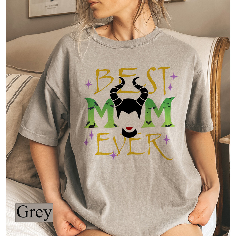 Maleficent Best Mom Ever Comfort Colors Tee, Disney Maleficent Shirt, Disney Villain Shirt, Disney Mama Shirt, Disney Family Shirt, Bad Girl - 5.jpg