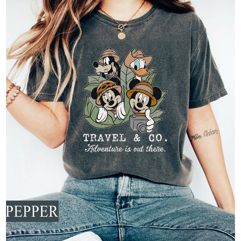Mickey and Friends Animal Kingdom Comfort Colors Tee, Travel & Co Shirt, Mickey and Co Shirt, Disneyland Shirt, Disney Vacay Shirt - 1.jpg