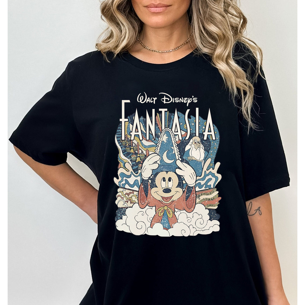 Retro Disney Fantasia Shirt, Fantasia Sorcerer Shirt, Mickey Stay Magical Shirt, Disney Hollywood Studios, Disneyland Trip Shirt, Women's - 1.jpg