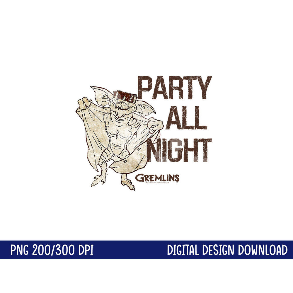 Gremlins Party All Night png, sublimation .jpg