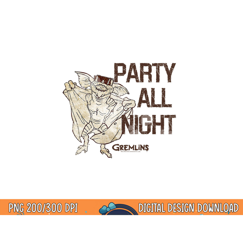 Gremlins Party All Night  png, sublimation .jpg