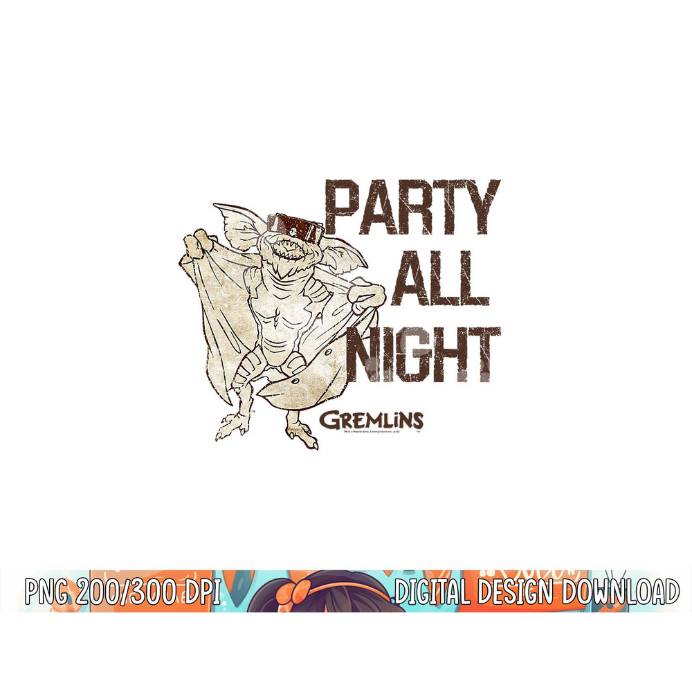 Gremlins Party All Night png, sublimation .jpg