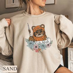 retro star wars wicket ewok endor yub nub floral shirt,