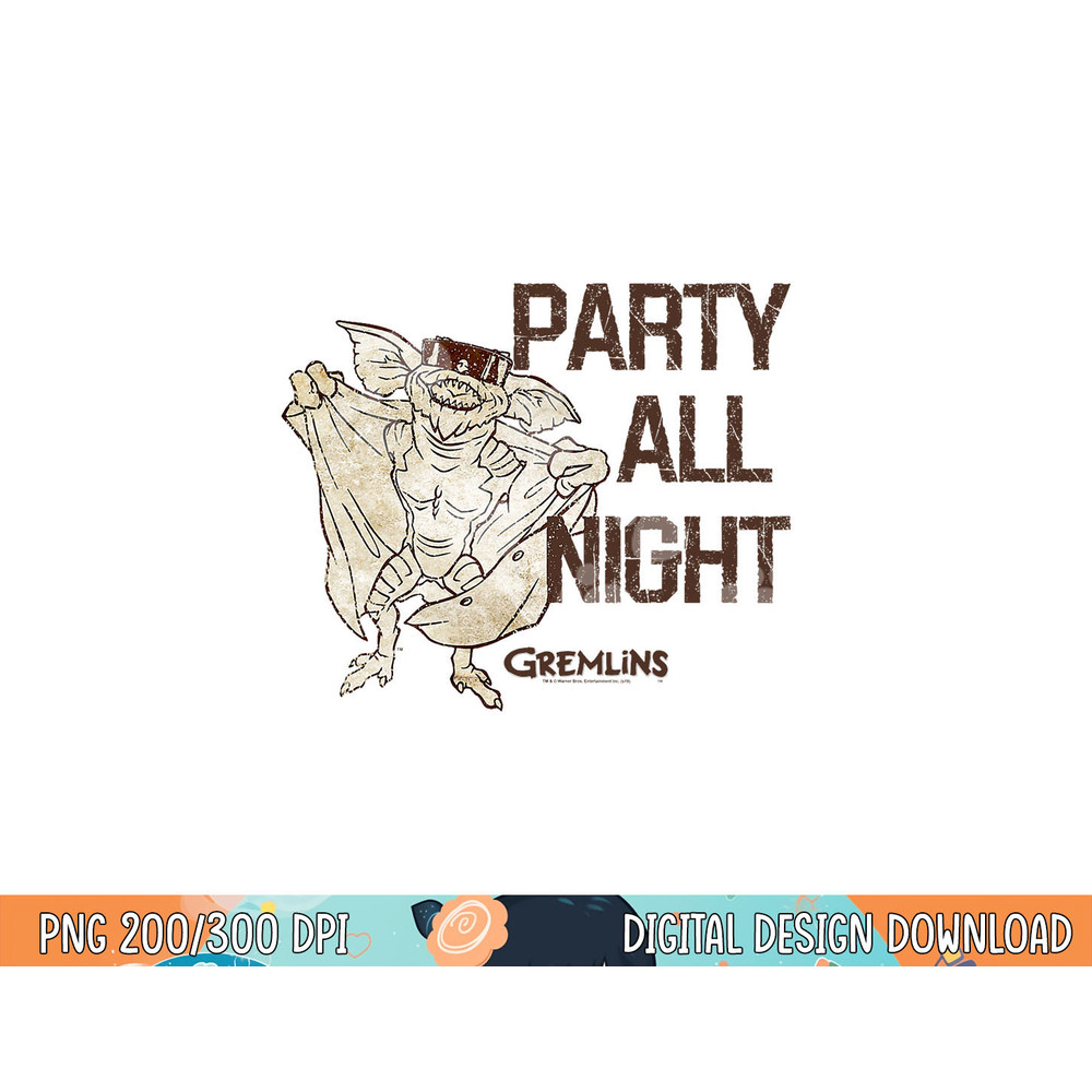Gremlins Party All Night  png, sublimation .jpg