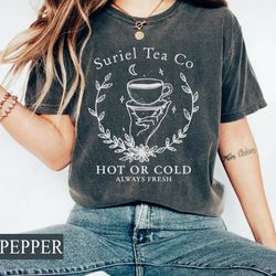 suriel tea co comfort, acotar shirt, bookish shirt, sjm