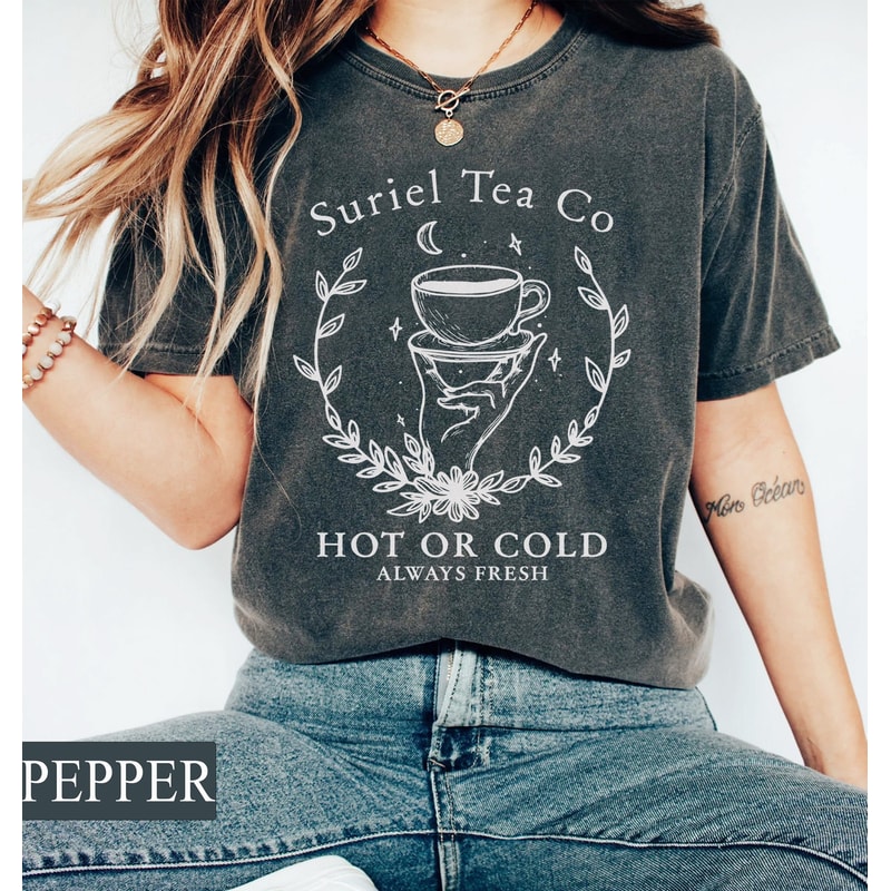 Suriel Tea Co Comfort, Acotar Shirt, Bookish Shirt, SJM Library Sweatshirt, A Court of Thorns and Roses Shirt, Velaris Shirt, Reader Gifts - 1.jpg