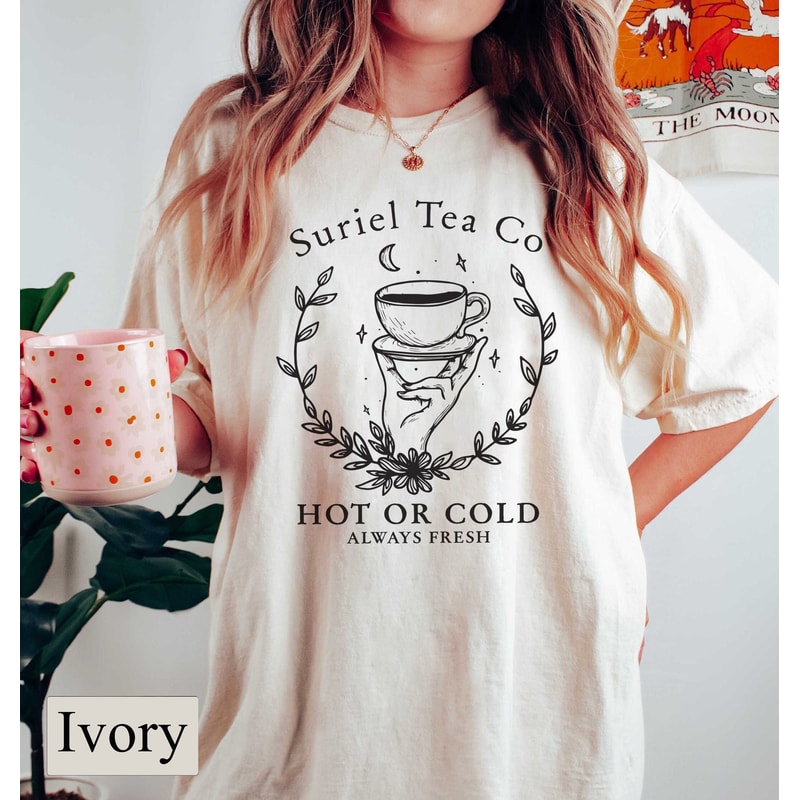 Suriel Tea Co Comfort, Acotar Shirt, Bookish Shirt, SJM Library Sweatshirt, A Court of Thorns and Roses Shirt, Velaris Shirt, Reader Gifts - 2.jpg